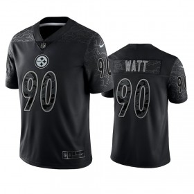 Maillot Homme Pittsburgh Steelers T.J. Watt 90 Noir Reflective Limited